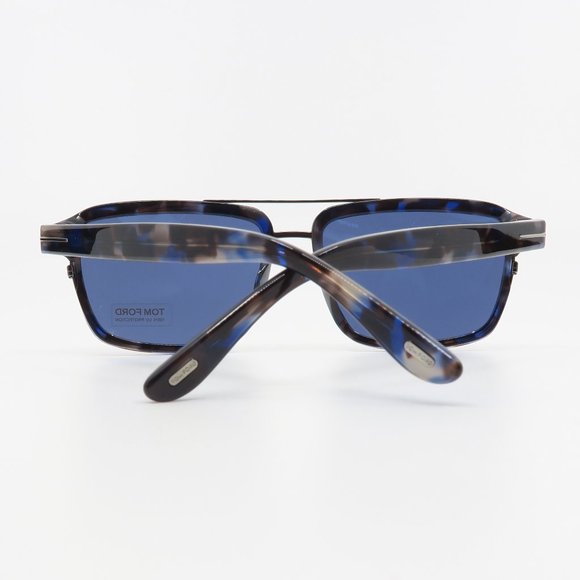 Tom Ford TF 780 55V New Blue Havana/ Blue ANDERS Sunglasses 58mm with box - Picture 6 of 7